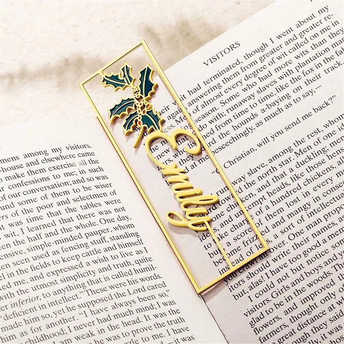 Personalized Name Colorful Custom Birthday Flower Bookmark
