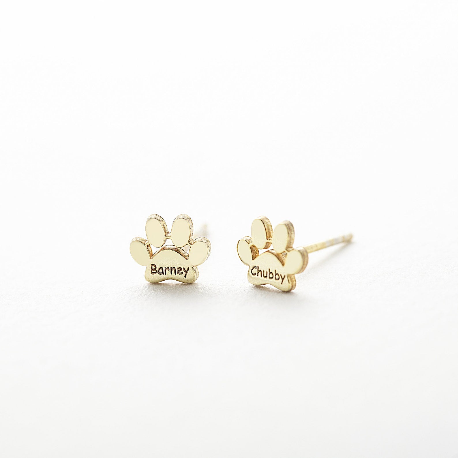 Personalized Name Custom Pet Paw Print Earrings - Unique and Exclusive Keepsake