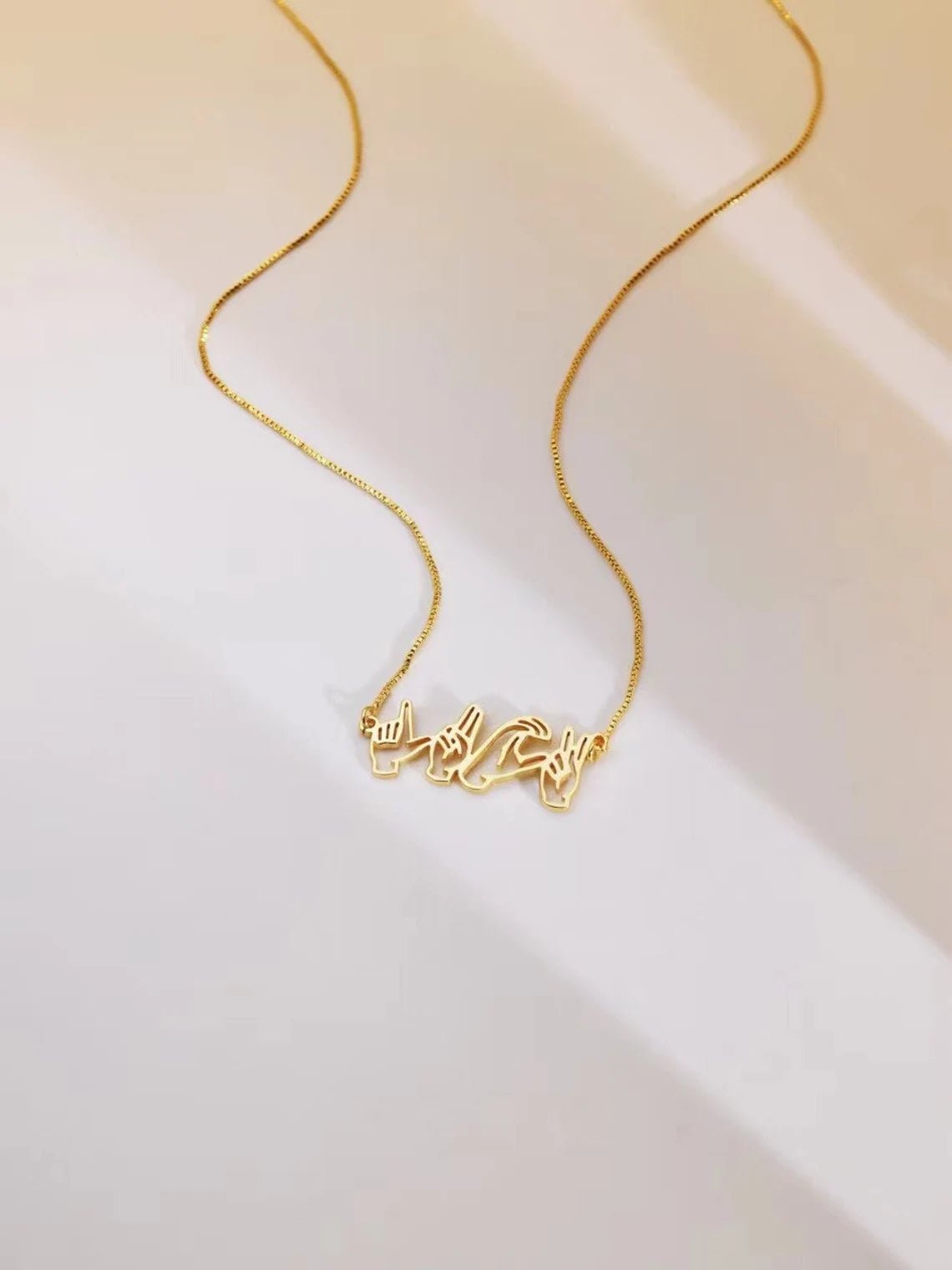 Personalized Name Necklace in Sign Language