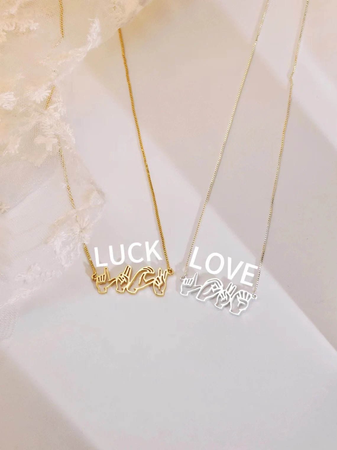 Personalized Name Necklace in Sign Language