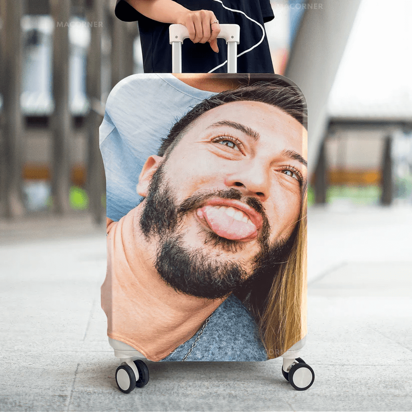 Personalized photo luggage covers add fun to your travels