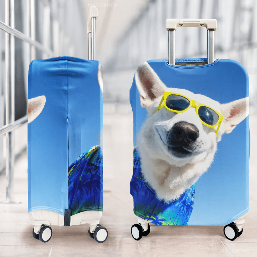 Personalized photo luggage covers add fun to your travels