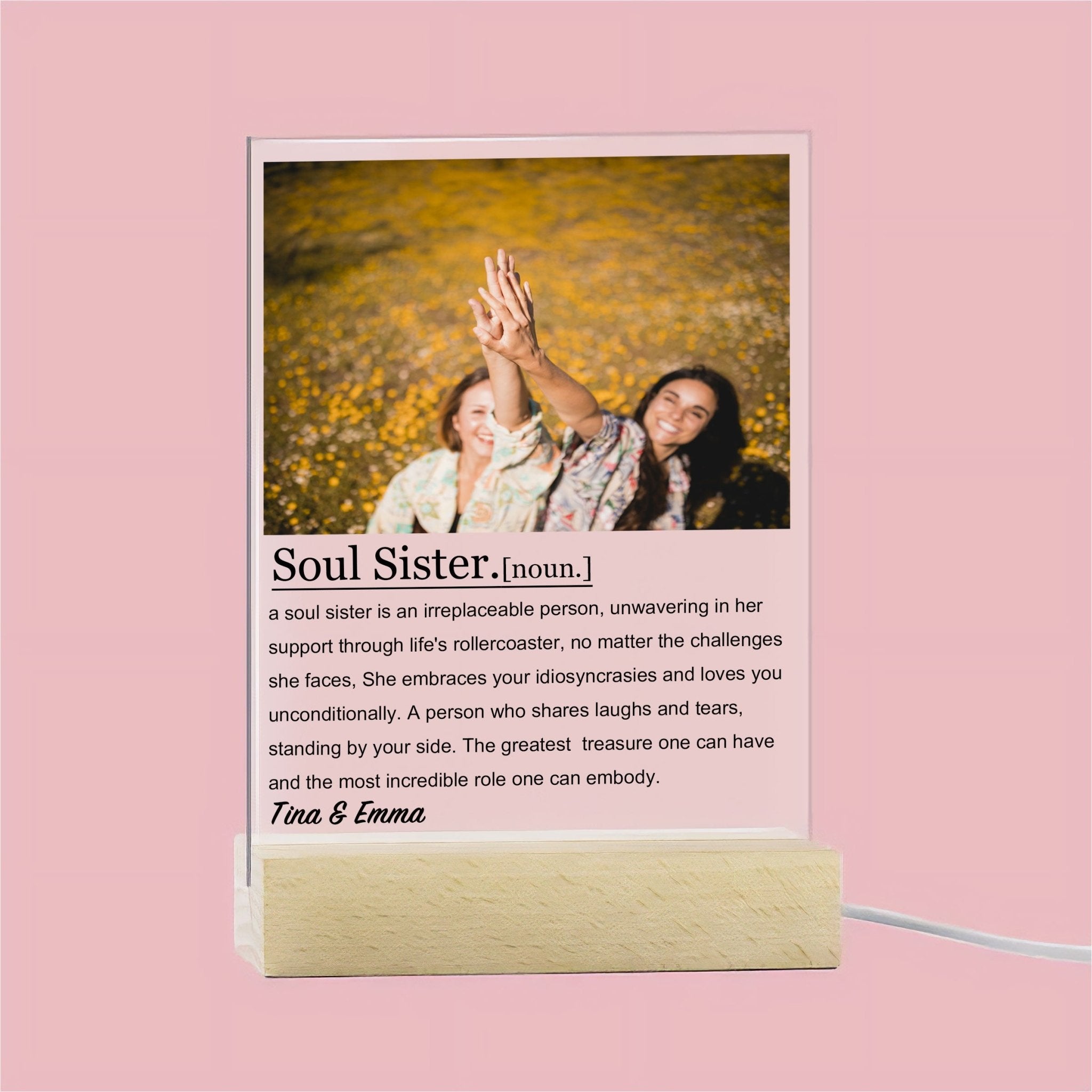 Personalized Soul Sister Definition Plaque - Sister Birthday Gift - BFF Gift