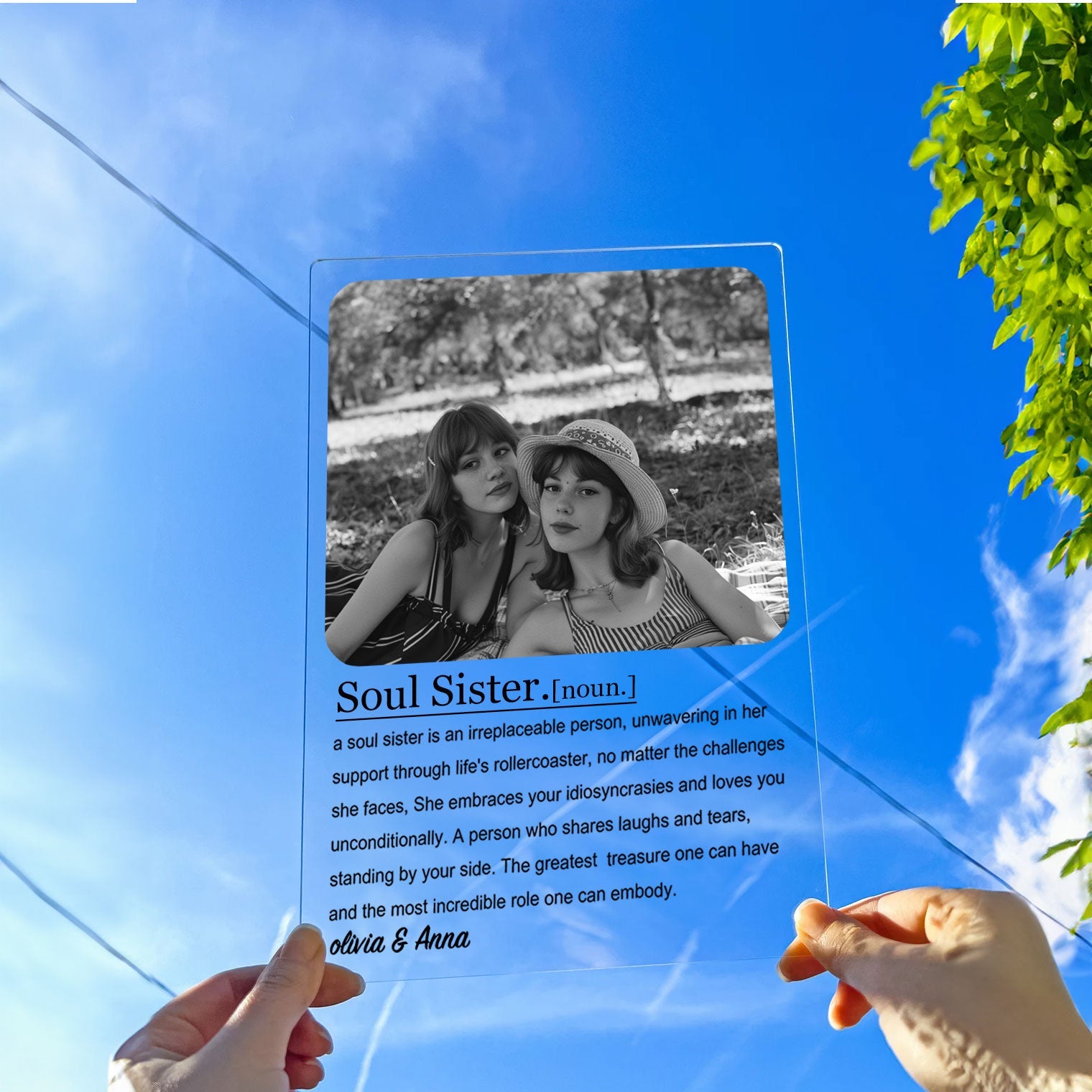 Personalized Soul Sister Definition Plaque - Sister Birthday Gift - BFF Gift