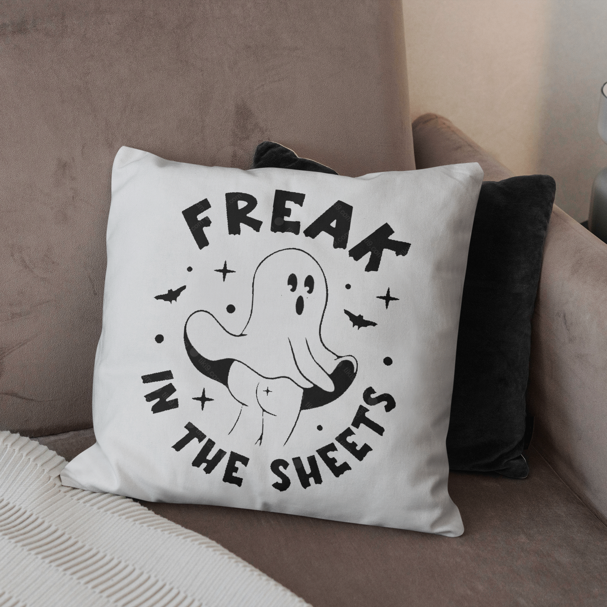 pillows, cushions, halloween pillows, trick or treat, square pillows, scary funny pillows