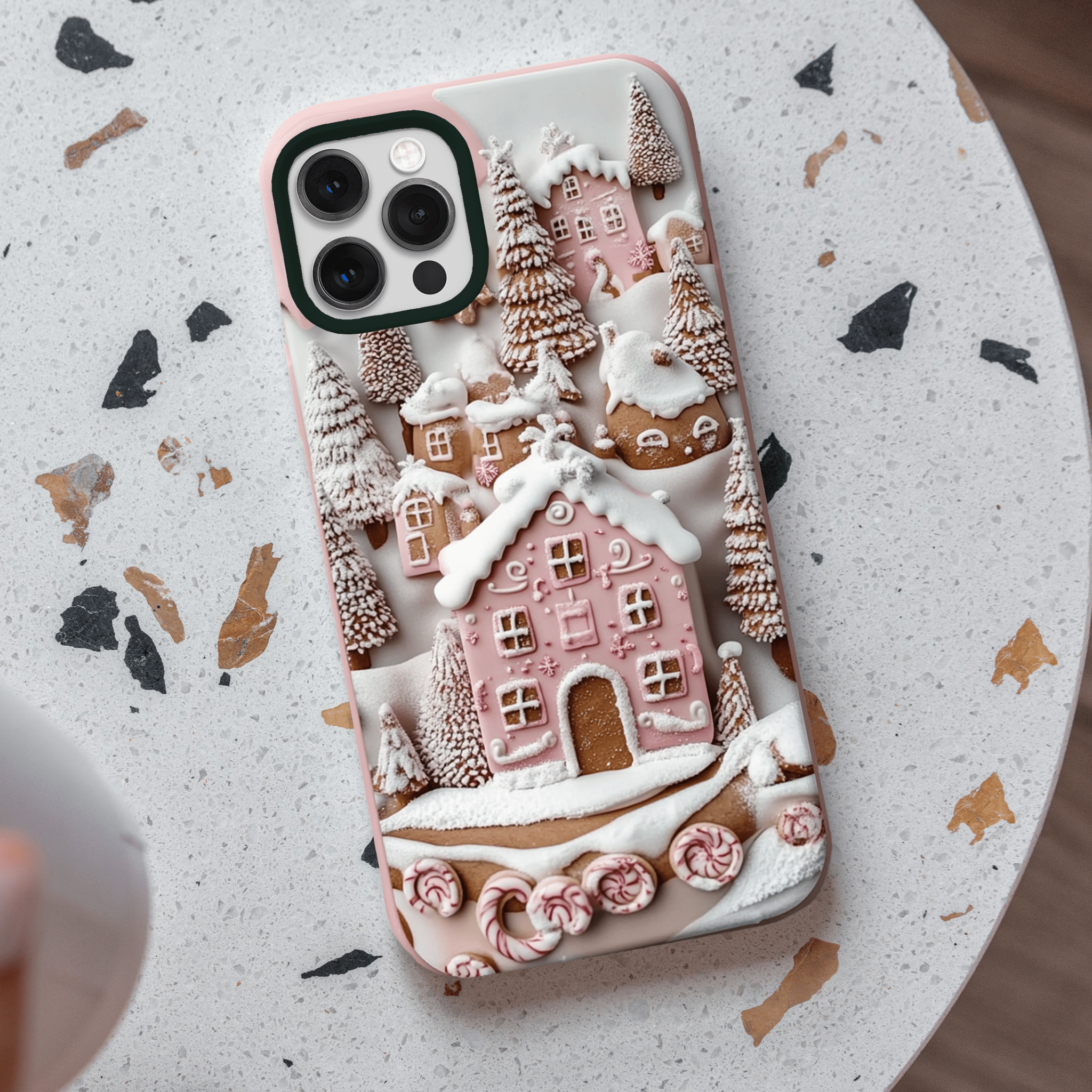 Pink Christmas Dream phone cases, multiple options, iPhone, Pixel, Samsung