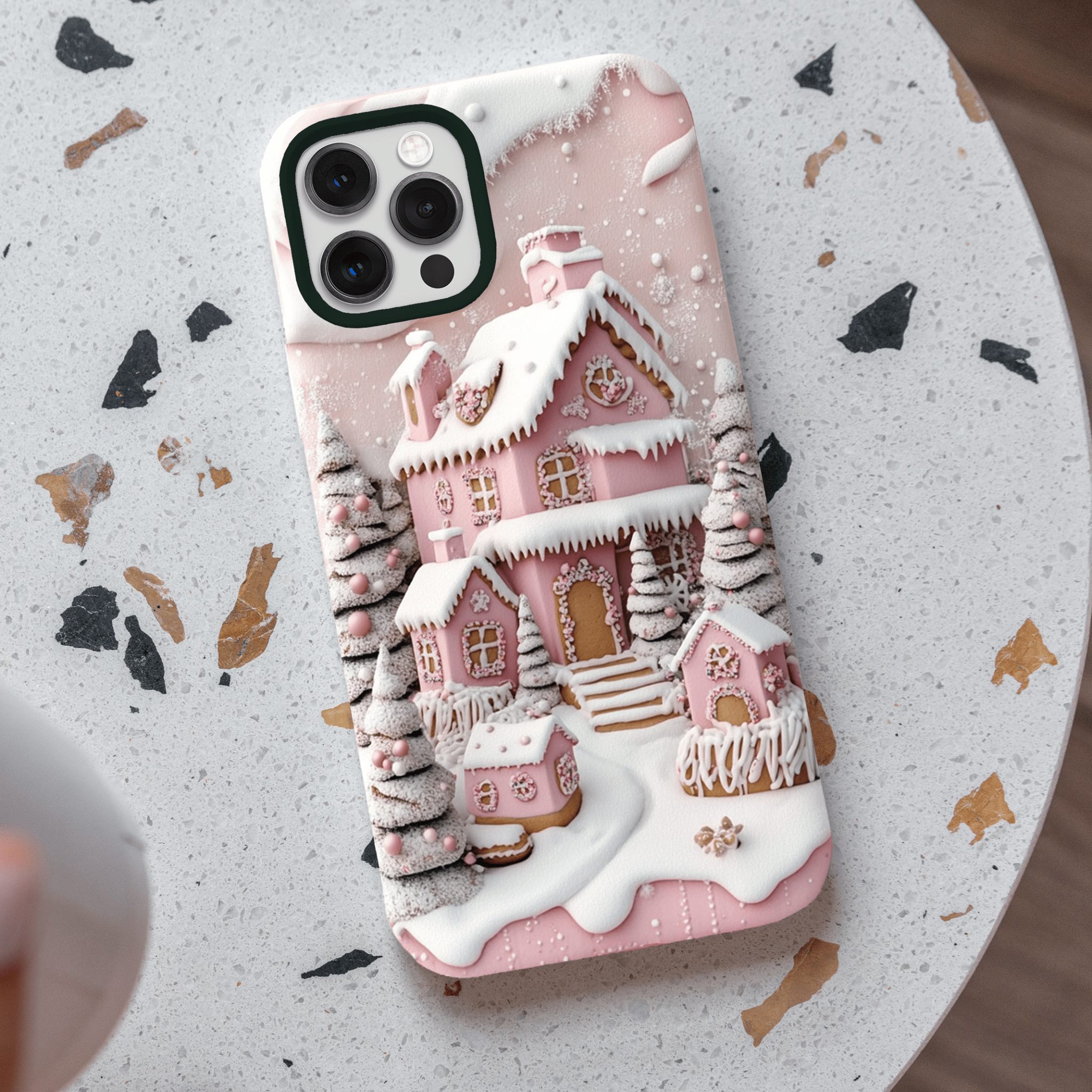 Pink Christmas Dream phone cases, multiple options, iPhone, Pixel, Samsung