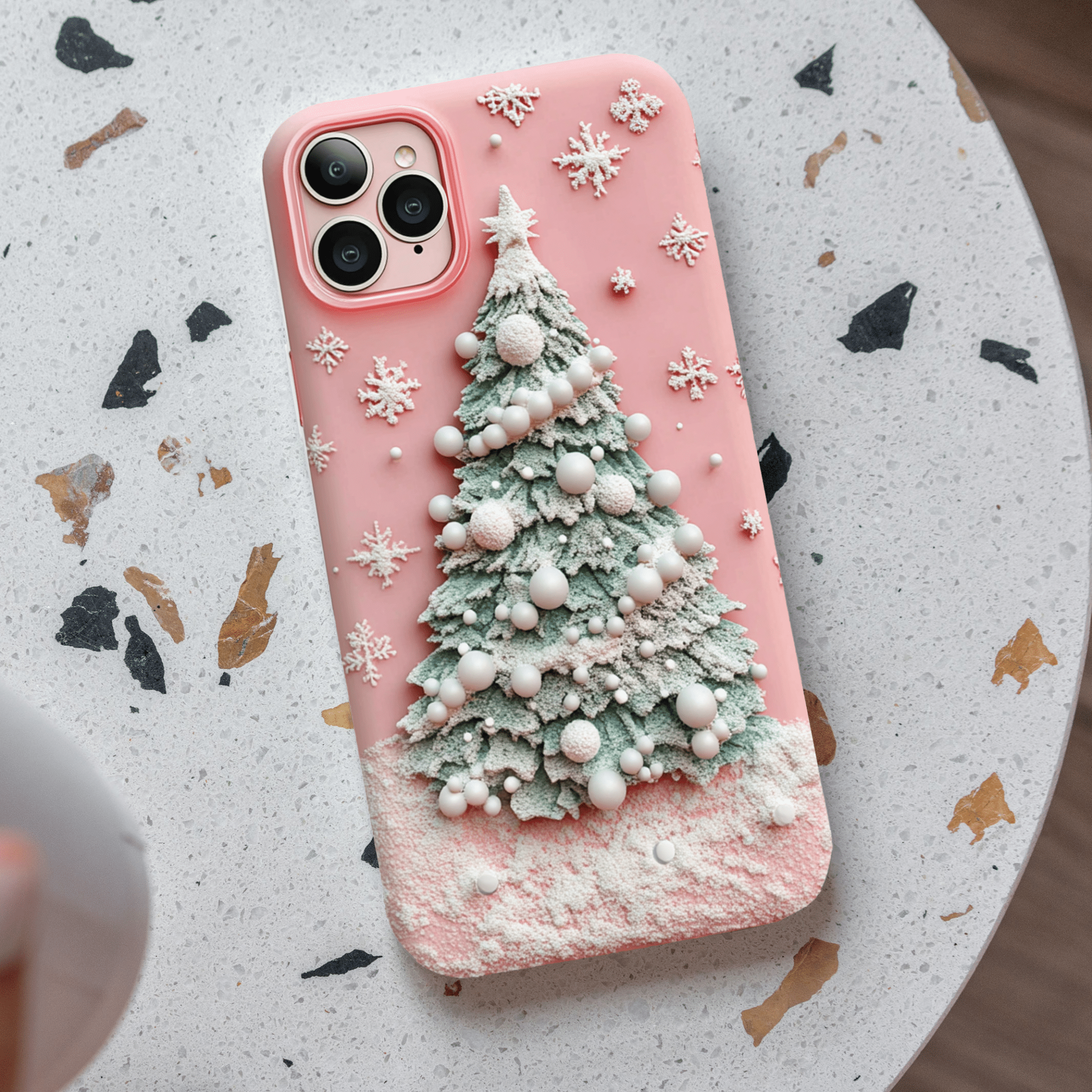 Pink Christmas  Phone Cases, Available in Multiple Styles, iPhone, Pixel, Samsung