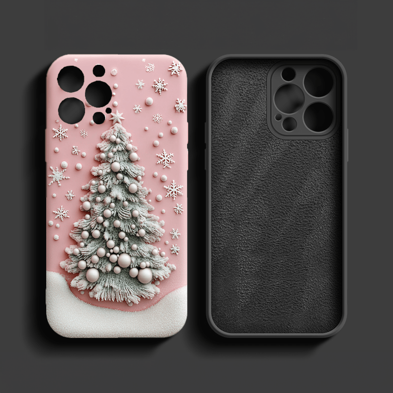 Pink Christmas  Phone Cases, Available in Multiple Styles, iPhone, Pixel, Samsung