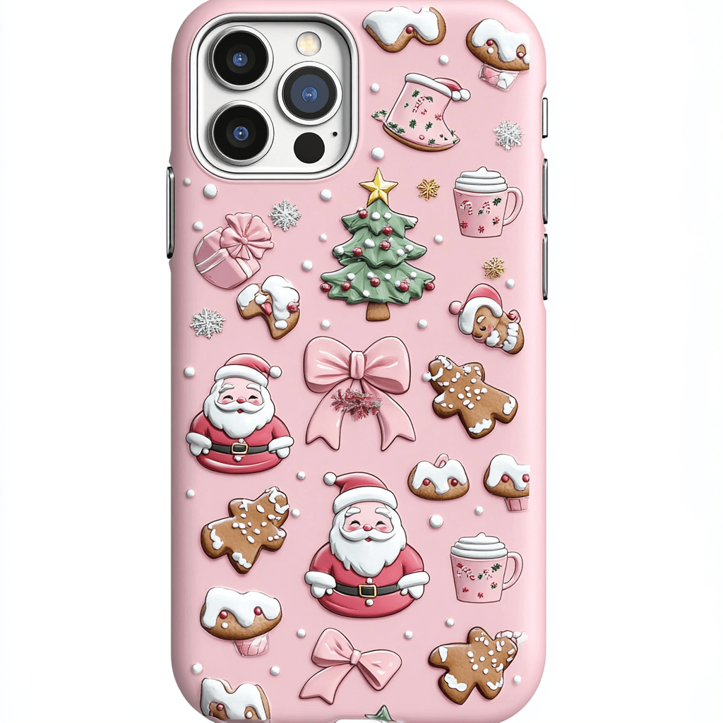 pink christmas wonder Phone Cases, Available in Multiple Styles, iPhone, Pixel, Samsung