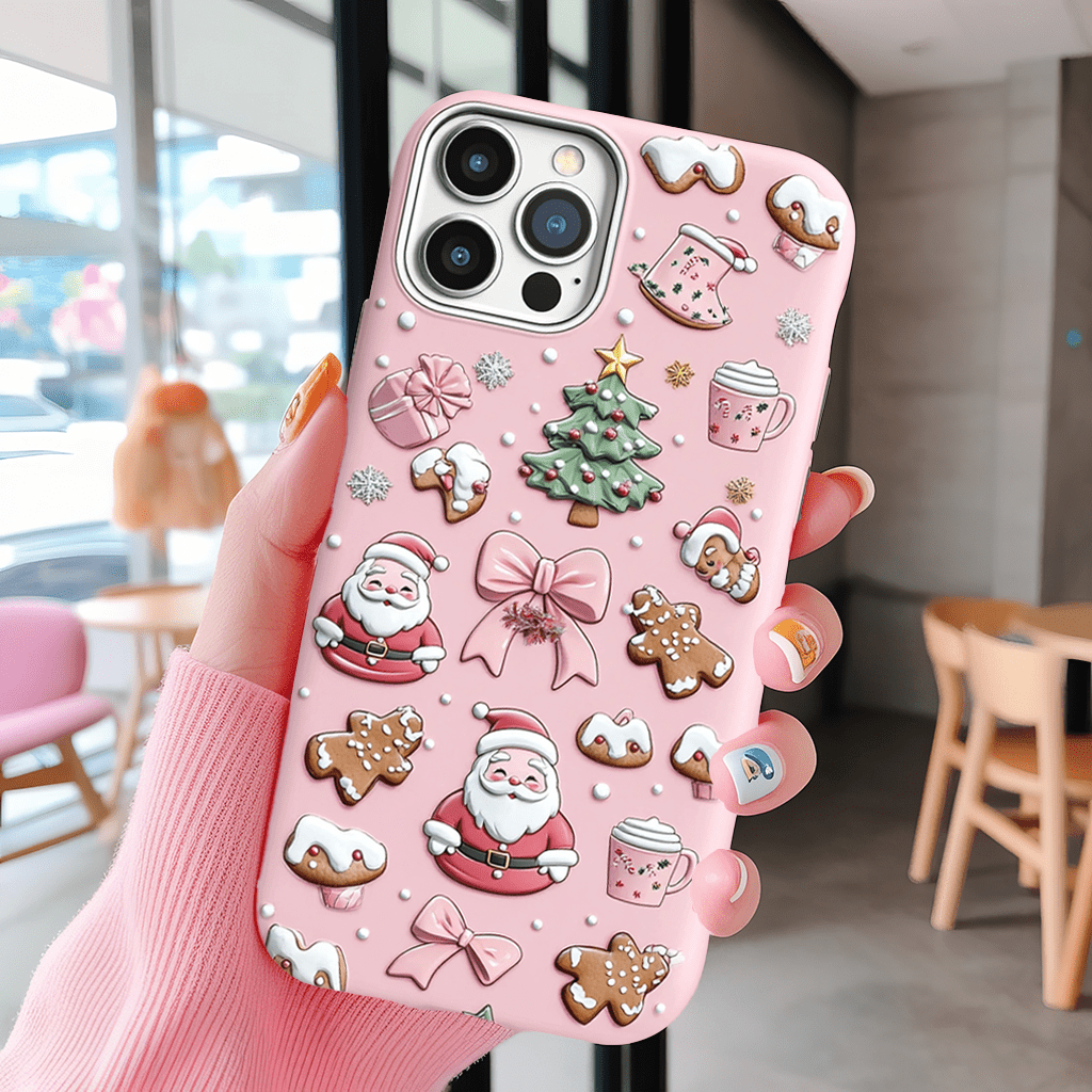 pink christmas wonder Phone Cases, Available in Multiple Styles, iPhone, Pixel, Samsung