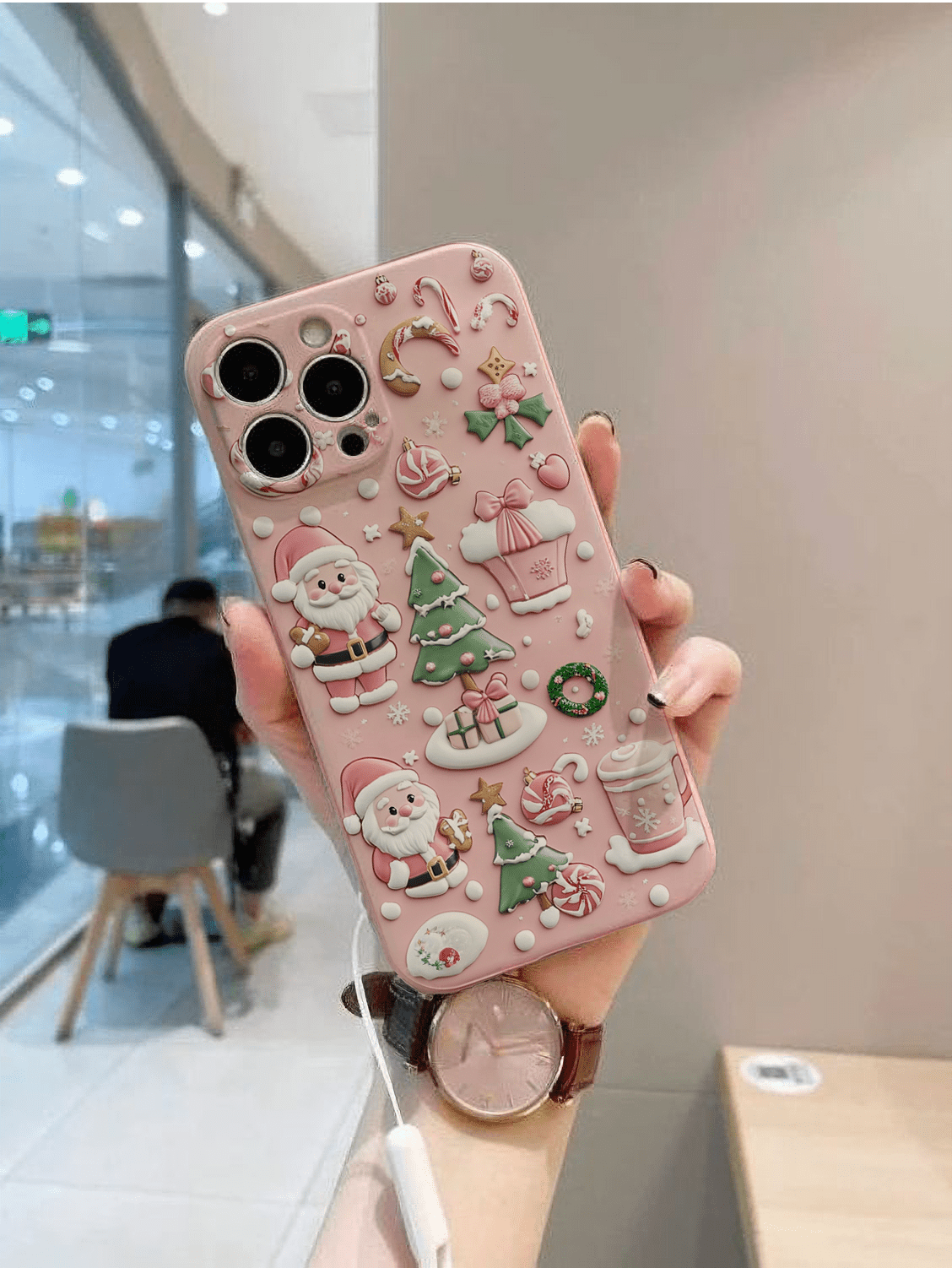 pink christmas wonder Phone Cases, Available in Multiple Styles, iPhone, Pixel, Samsung