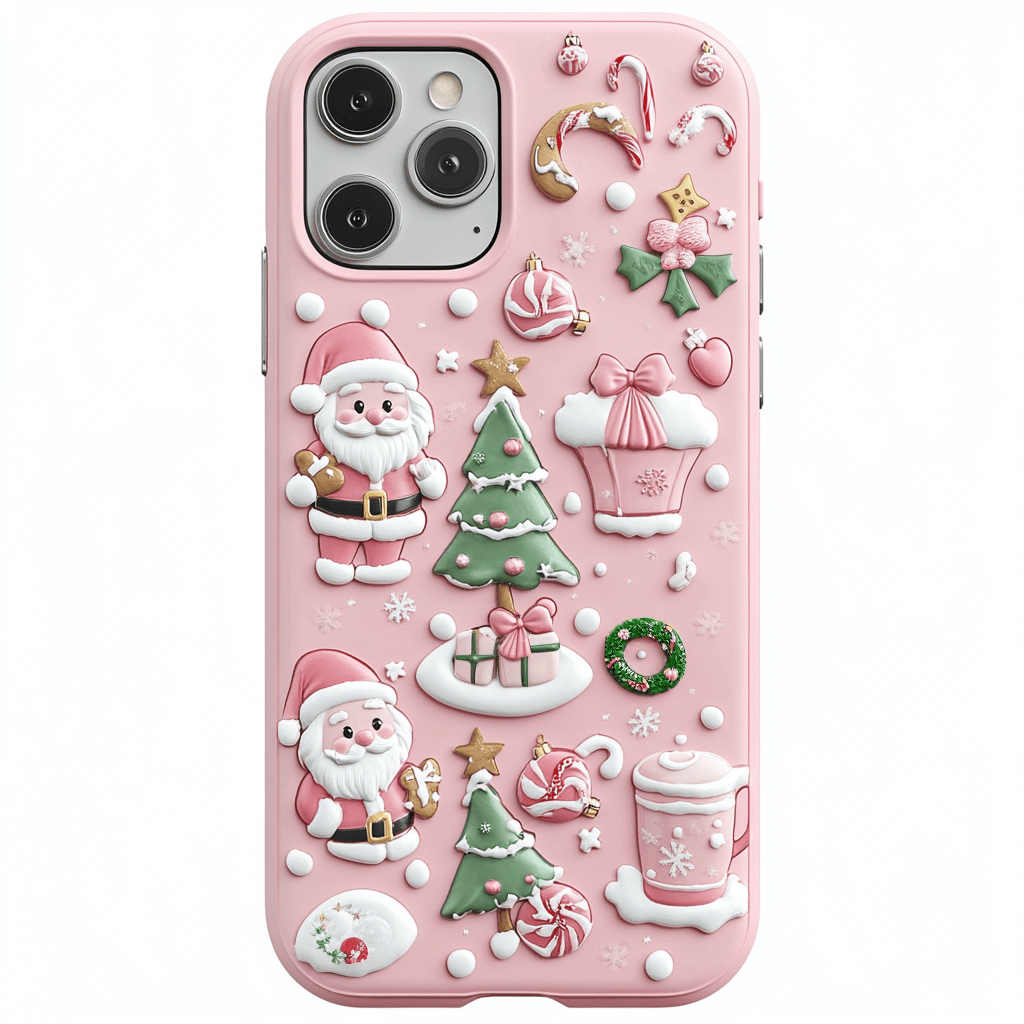 pink christmas wonder Phone Cases, Available in Multiple Styles, iPhone, Pixel, Samsung