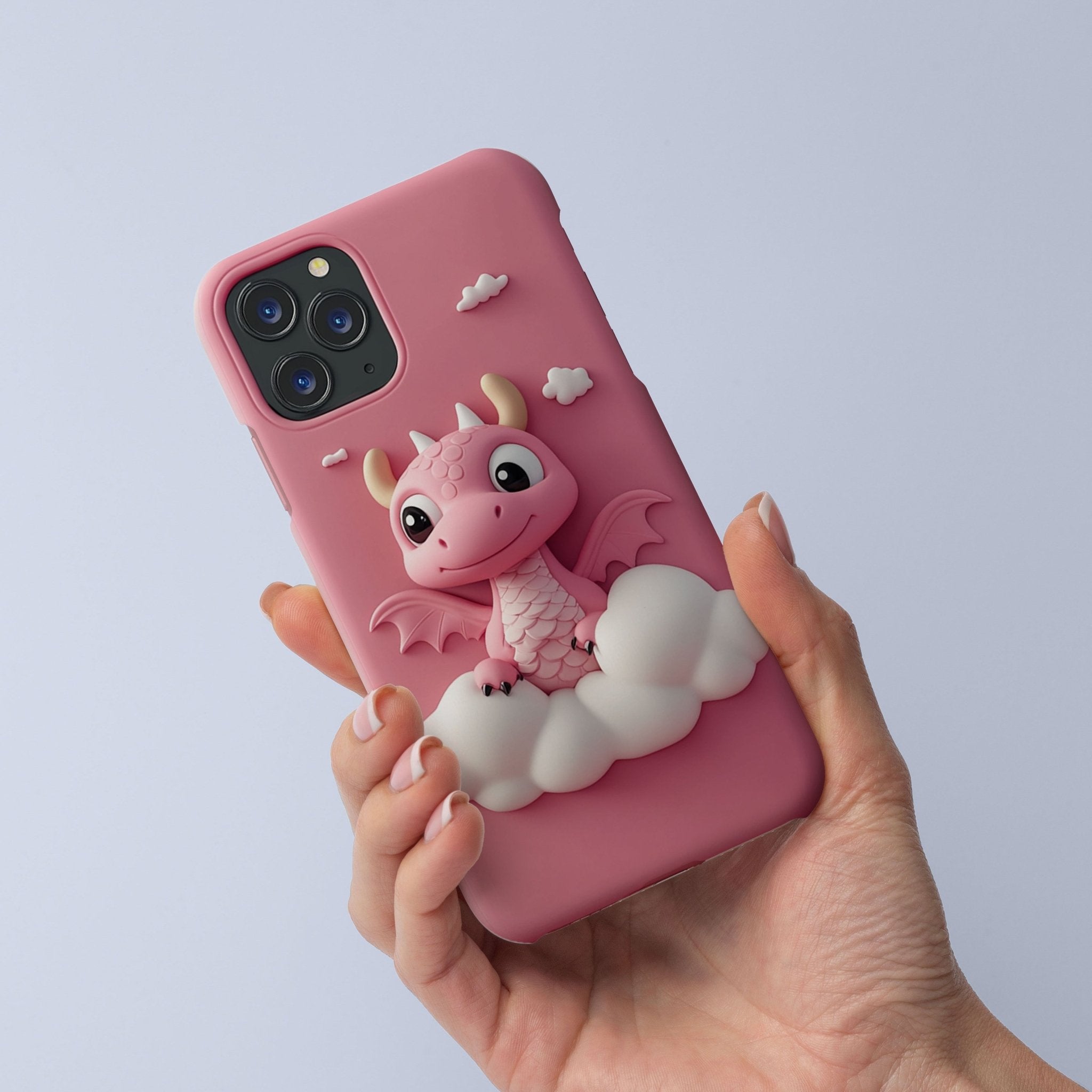 Pink dragon phone case, Available in Multiple Styles, iPhone, Pixel, Samsung