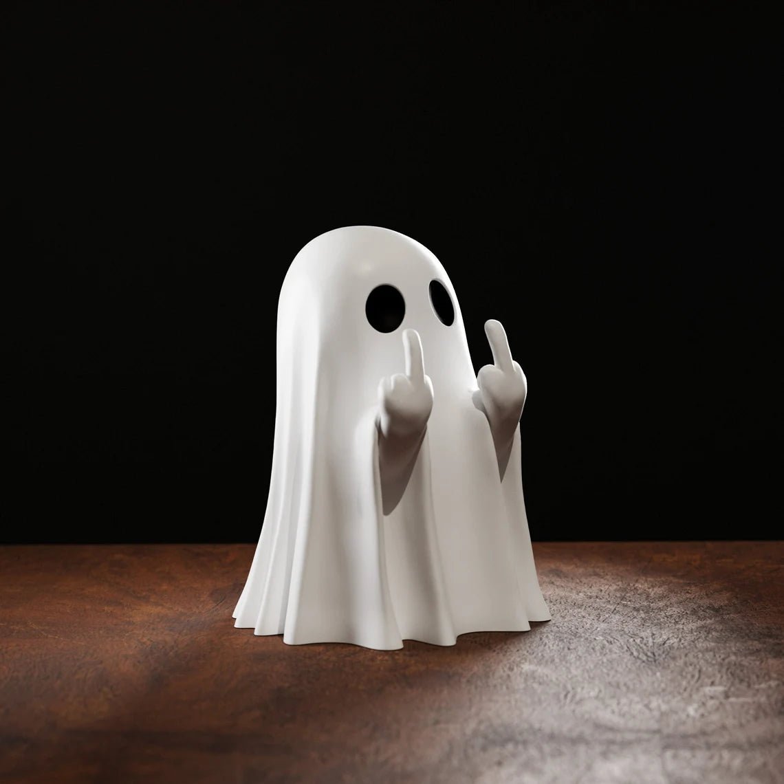 Rude Ghost Ornaments, Ghost Figurine, Middle Finger Ghost, Piss Off, Halloween Gift, Spooky Statue, Funny Ghost, Halloween Ornament, Ceramic