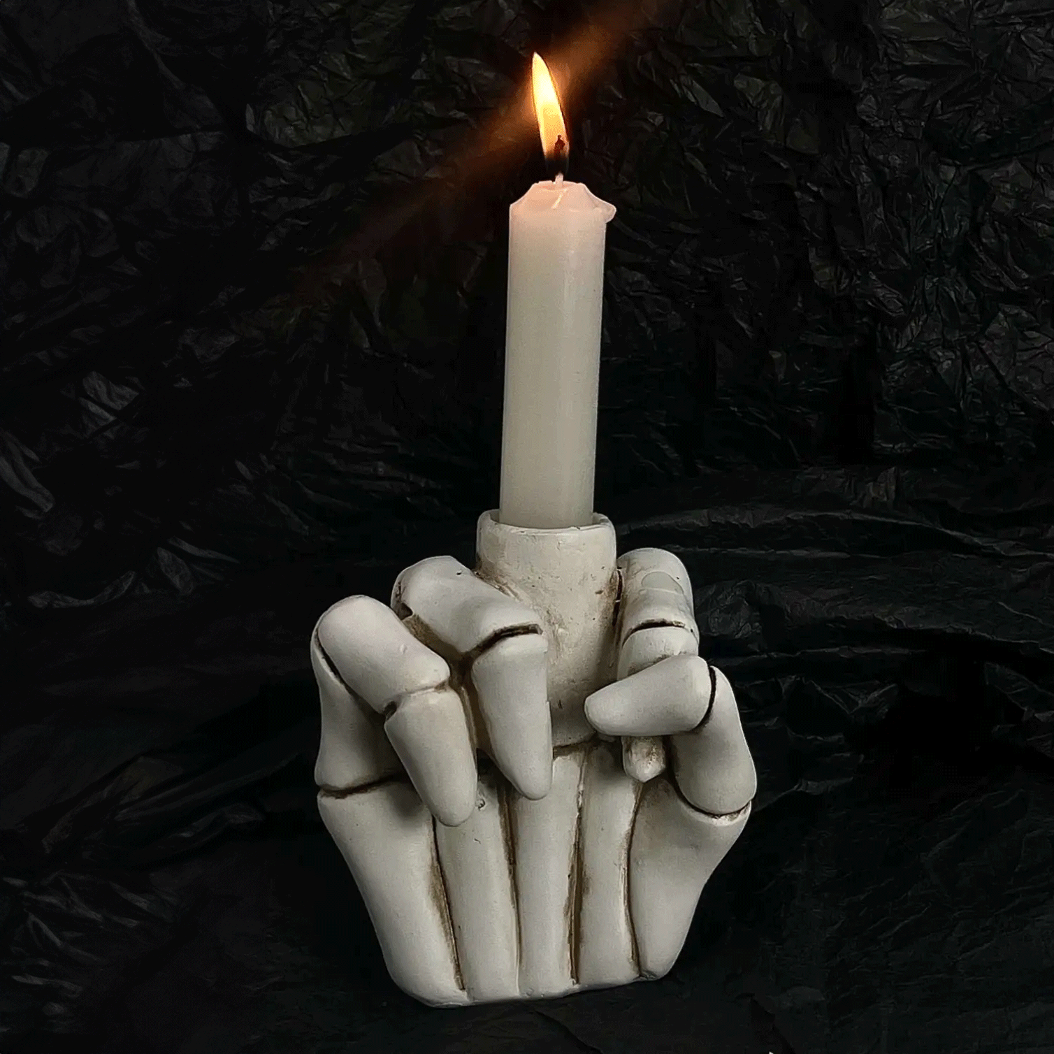 Scary Halloween candlesticks, middle finger candlesticks, Halloween gifts, Halloween decorations