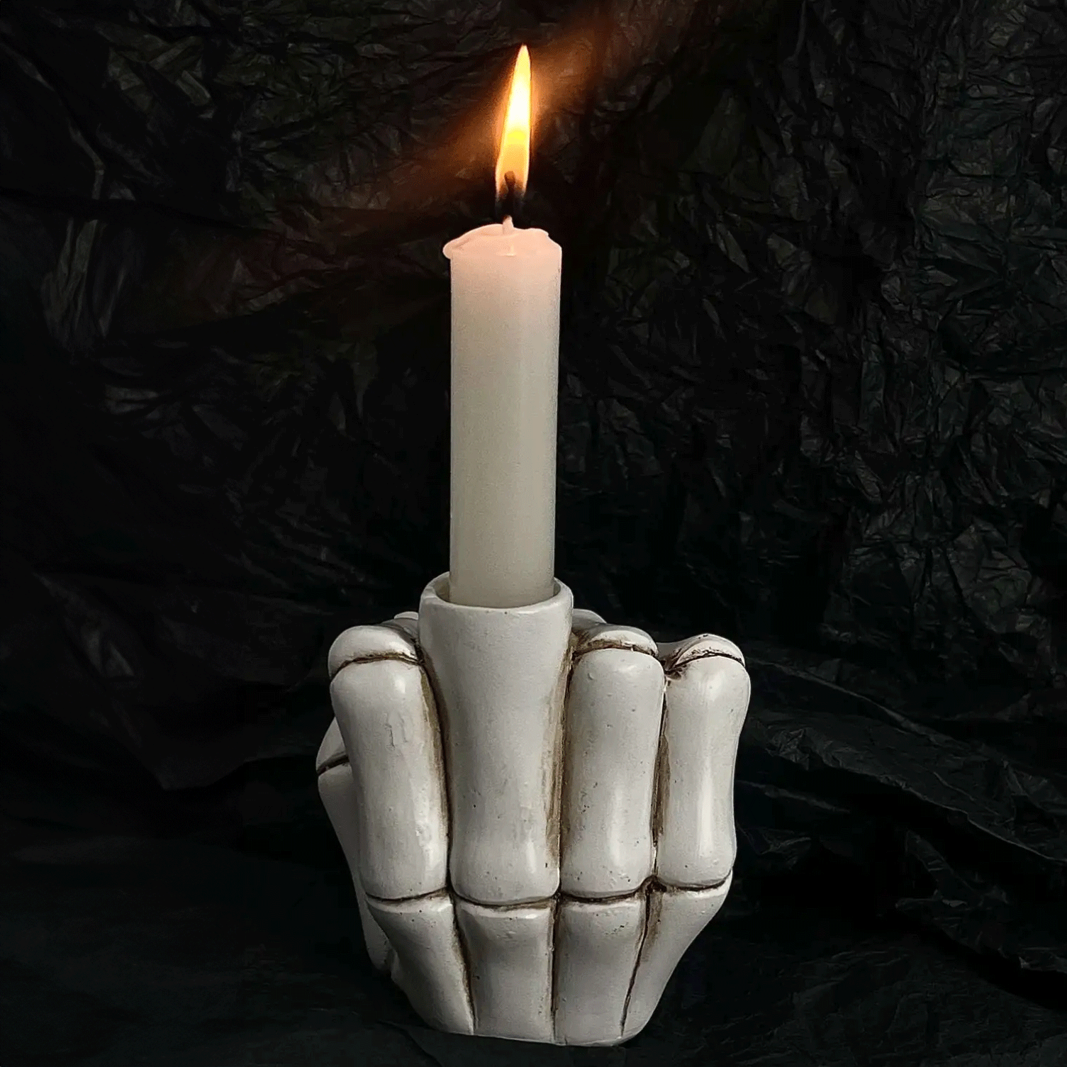 Scary Halloween candlesticks, middle finger candlesticks, Halloween gifts, Halloween decorations