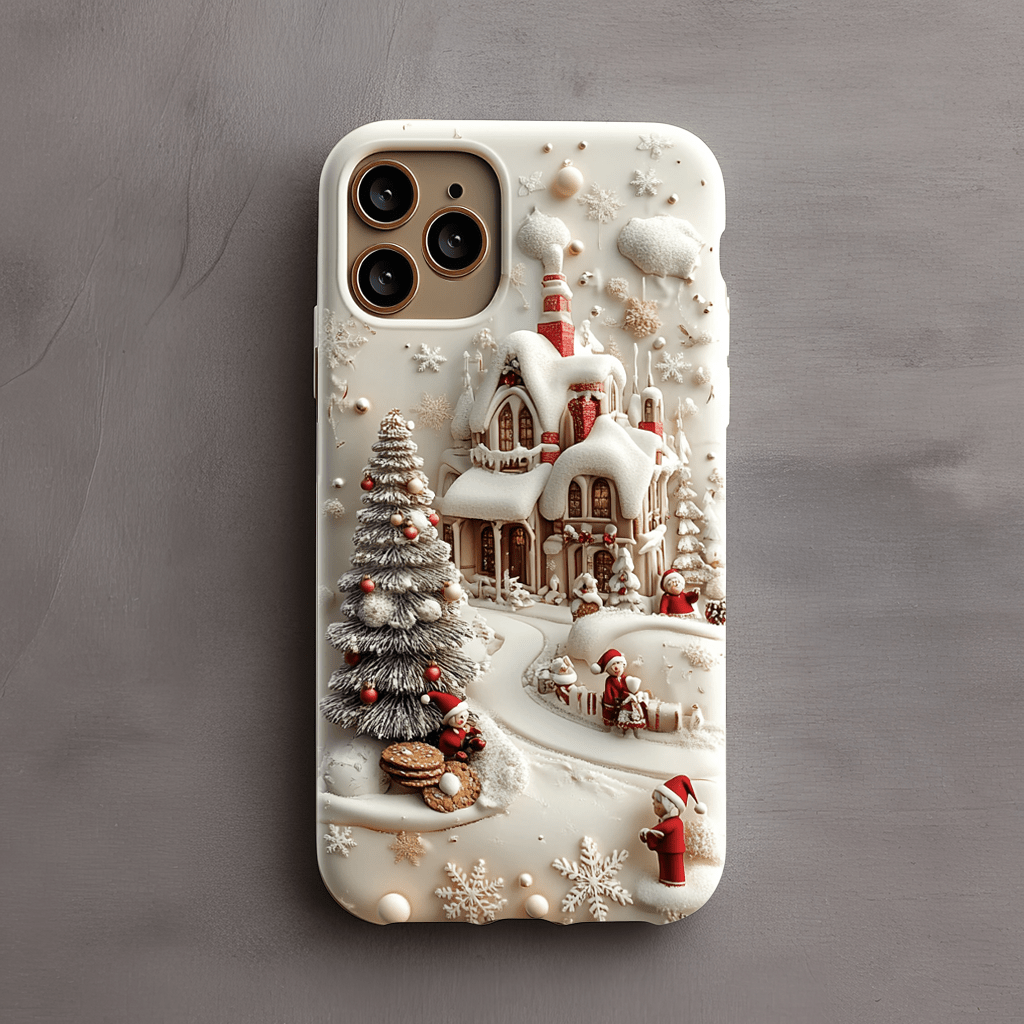 Snow scene in fairyland phone case, multiple options, iPhone, Pixel, Samsung