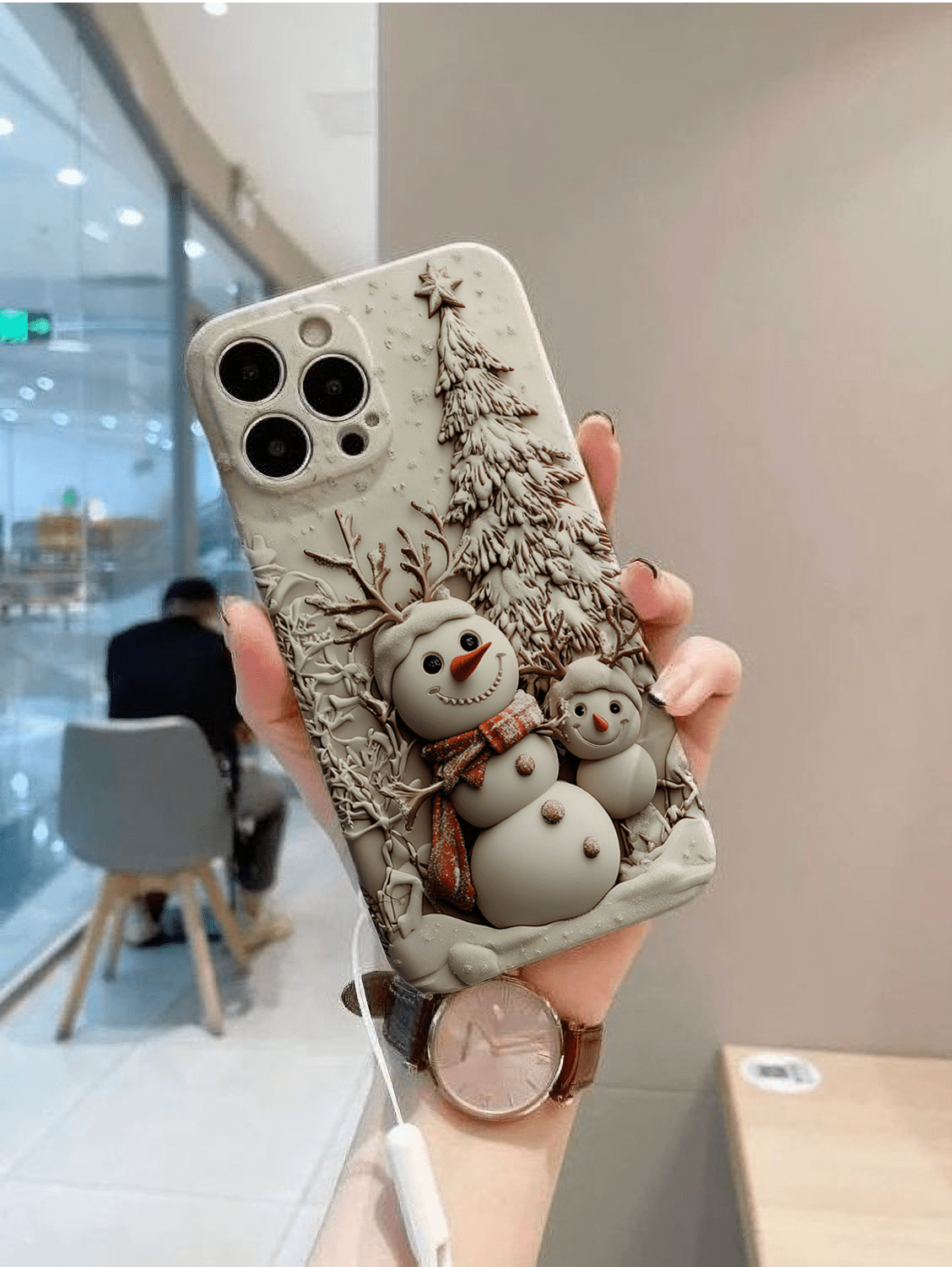 Snowman Laughing mobile phone case, multiple styles to choose from, iPhone, Pixel, Samsung