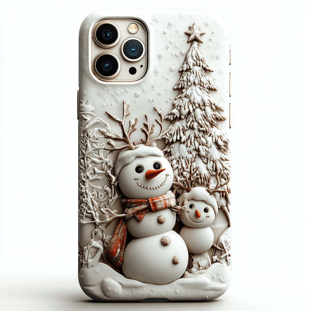 Snowman Laughing mobile phone case, multiple styles to choose from, iPhone, Pixel, Samsung