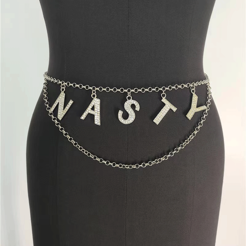 Sparkle with Personality: Customized Name Shining Waist Chain, Be Your Unique Self