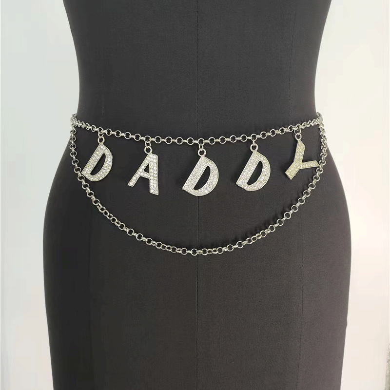 Sparkle with Personality: Customized Name Shining Waist Chain, Be Your Unique Self