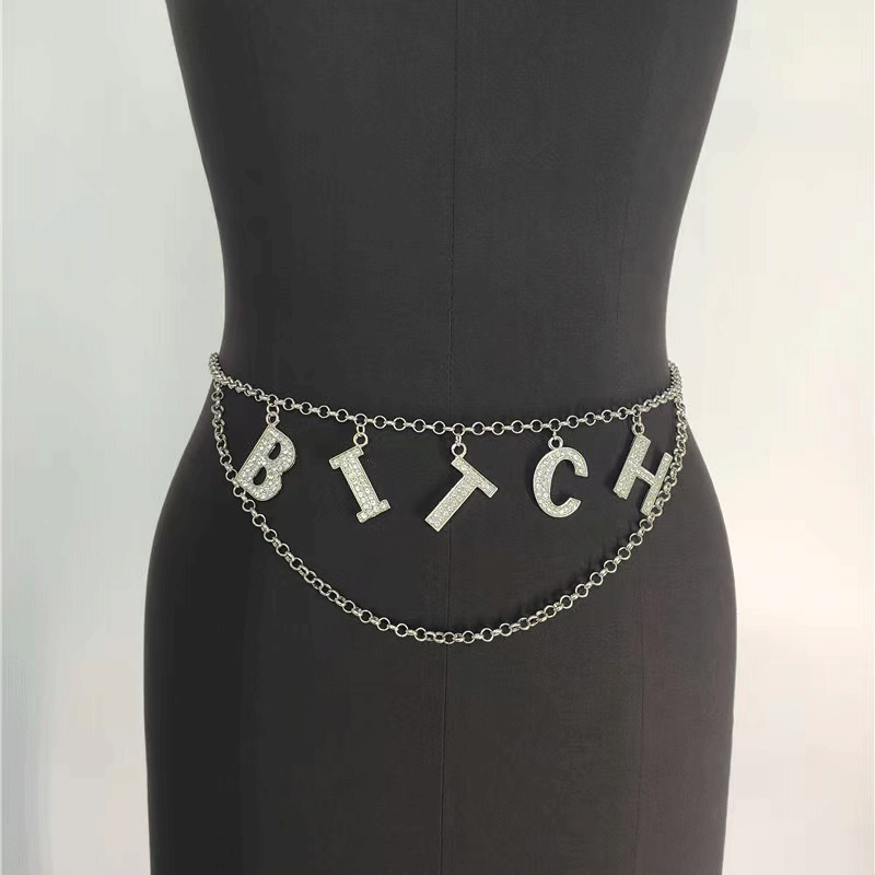 Sparkle with Personality: Customized Name Shining Waist Chain, Be Your Unique Self