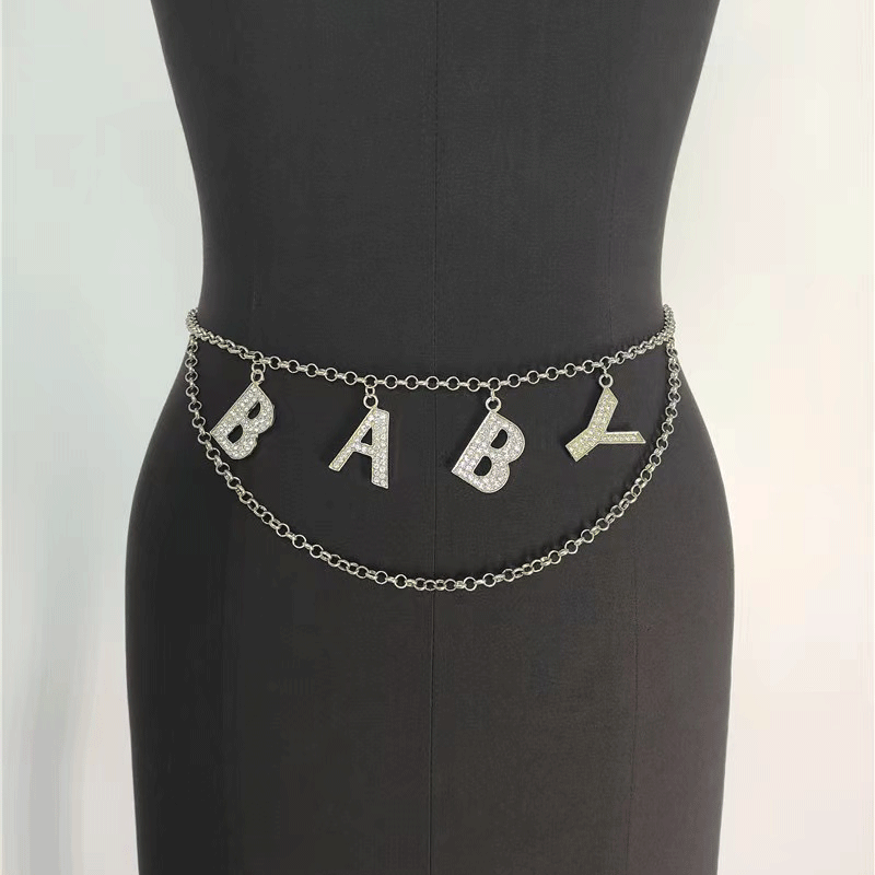 Sparkle with Personality: Customized Name Shining Waist Chain, Be Your Unique Self