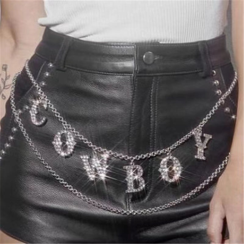 Sparkle with Personality: Customized Name Shining Waist Chain, Be Your Unique Self