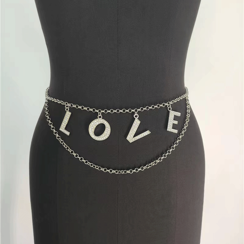 Sparkle with Personality: Customized Name Shining Waist Chain, Be Your Unique Self