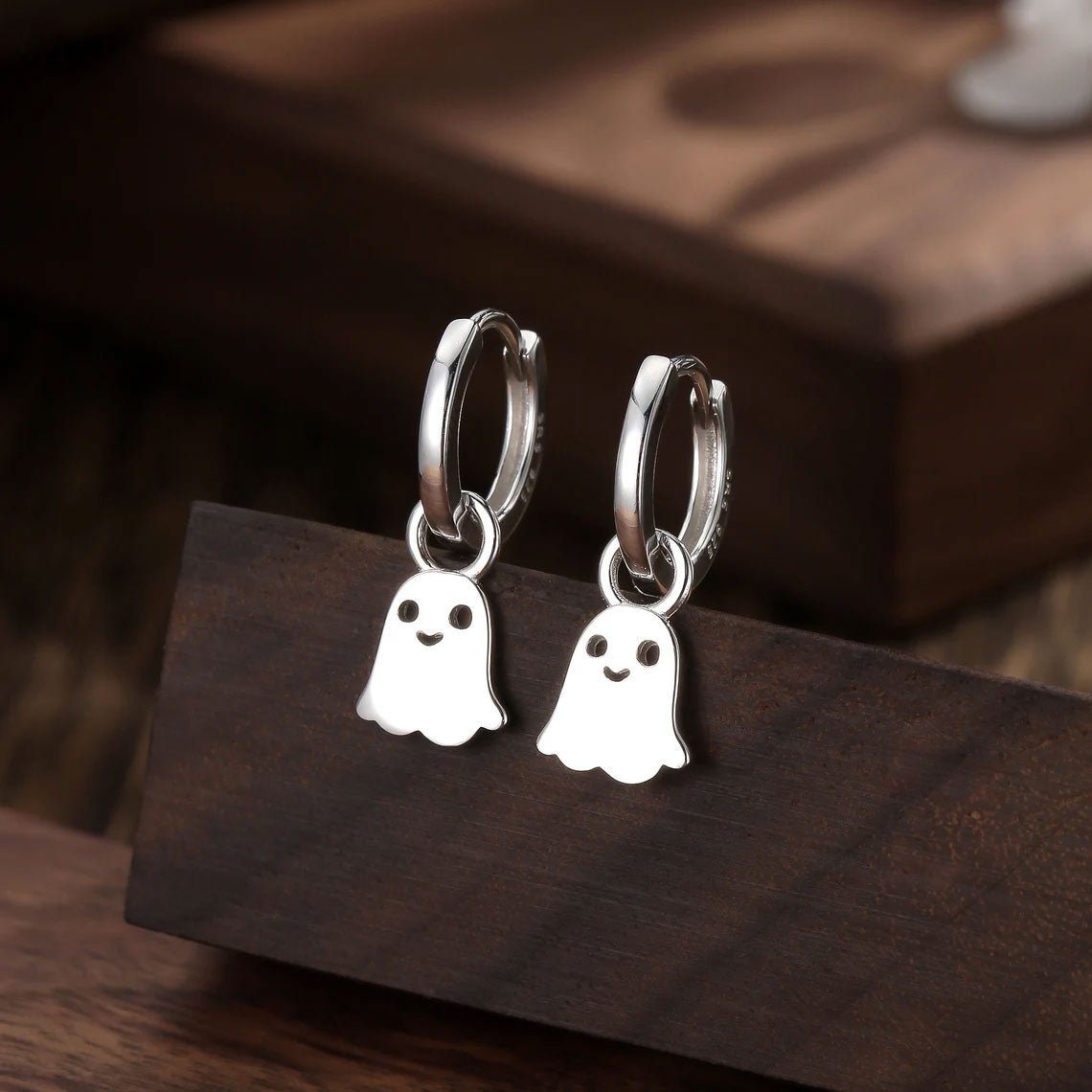 Sterling Silver Ghost Earrings