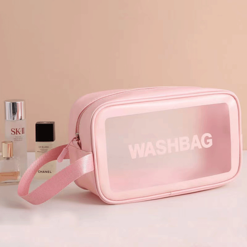 ✨ Stylish Transparent Makeup Bags - Choose from Pink, White, or Black! 💄👜