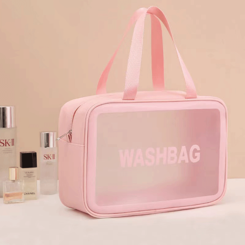 ✨ Stylish Transparent Makeup Bags - Choose from Pink, White, or Black! 💄👜