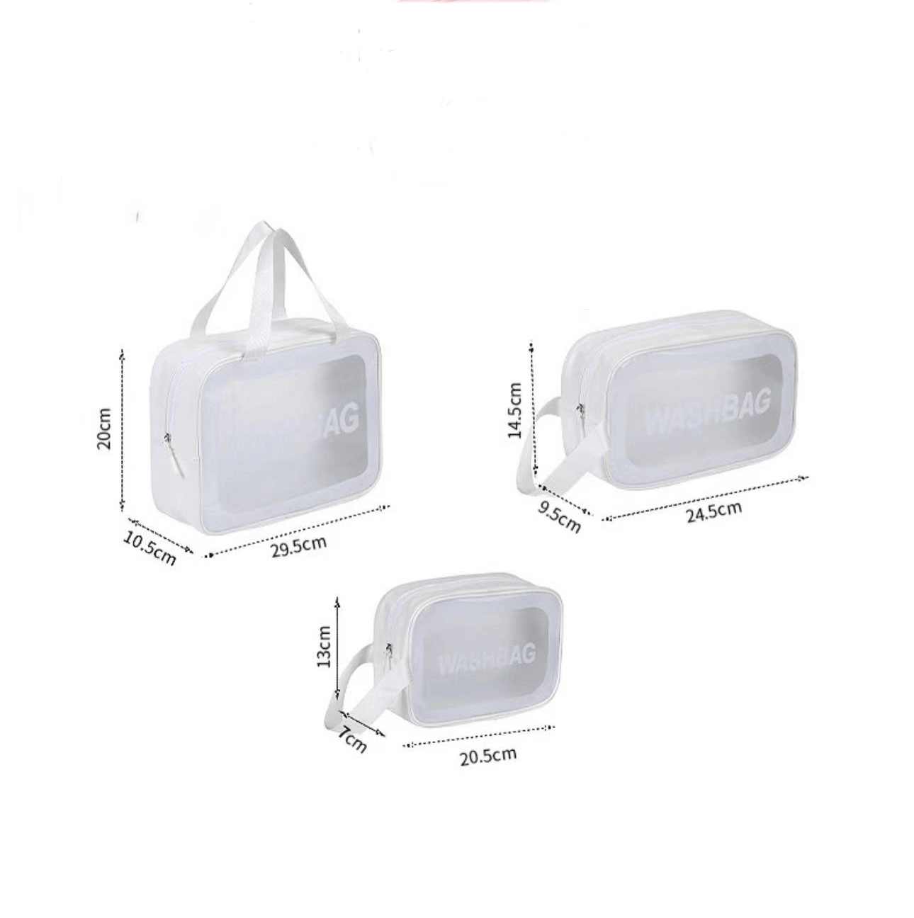 ✨ Stylish Transparent Makeup Bags - Choose from Pink, White, or Black! 💄👜