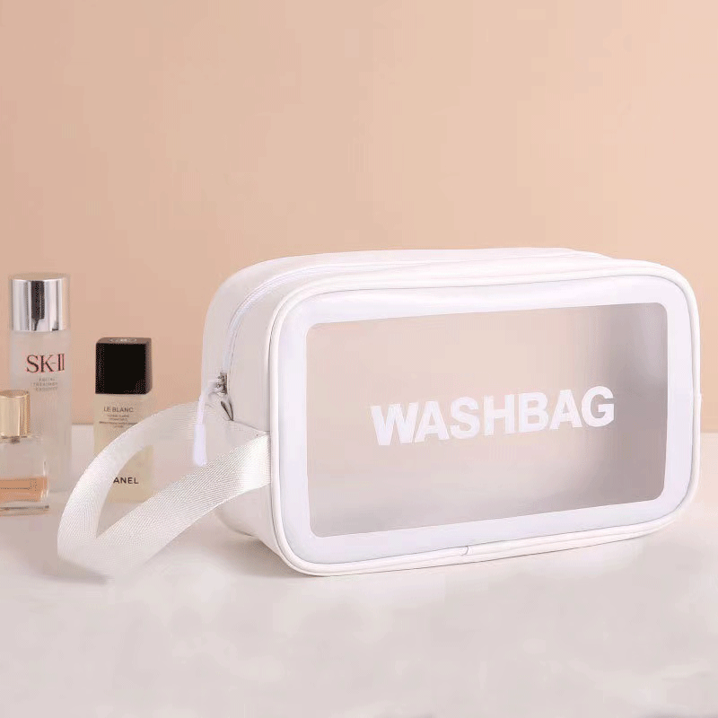 ✨ Stylish Transparent Makeup Bags - Choose from Pink, White, or Black! 💄👜