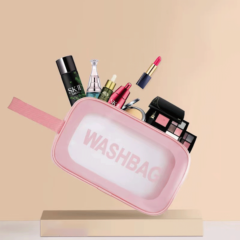 ✨ Stylish Transparent Makeup Bags - Choose from Pink, White, or Black! 💄👜