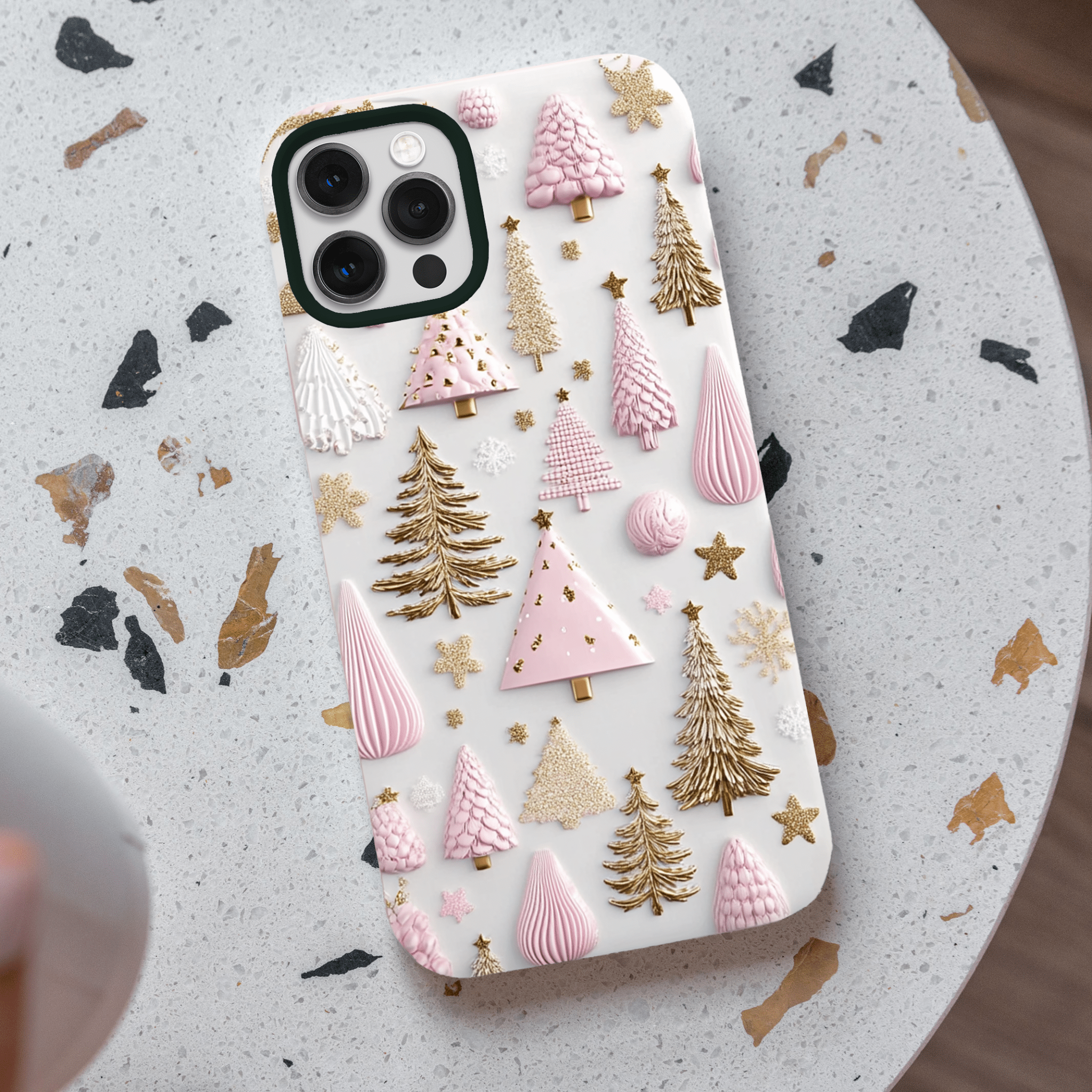 Sweet Pink Christmas  Phone Cases, Available in Multiple Styles, iPhone, Pixel, Samsung