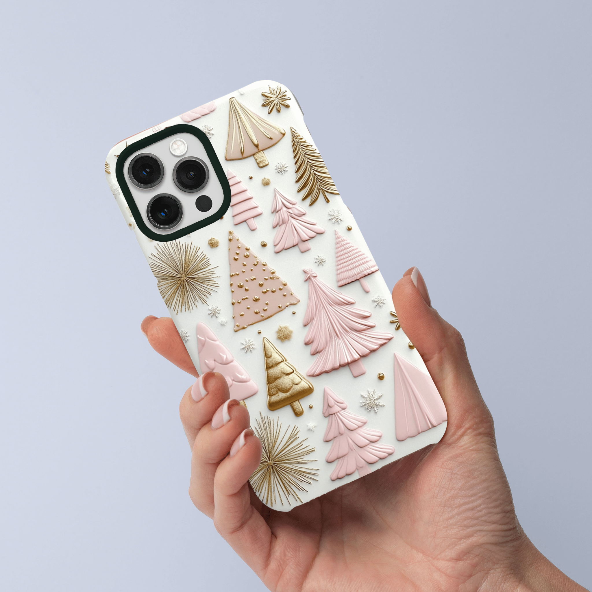 Sweet Pink Christmas  Phone Cases, Available in Multiple Styles, iPhone, Pixel, Samsung