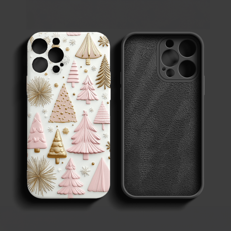 Sweet Pink Christmas  Phone Cases, Available in Multiple Styles, iPhone, Pixel, Samsung