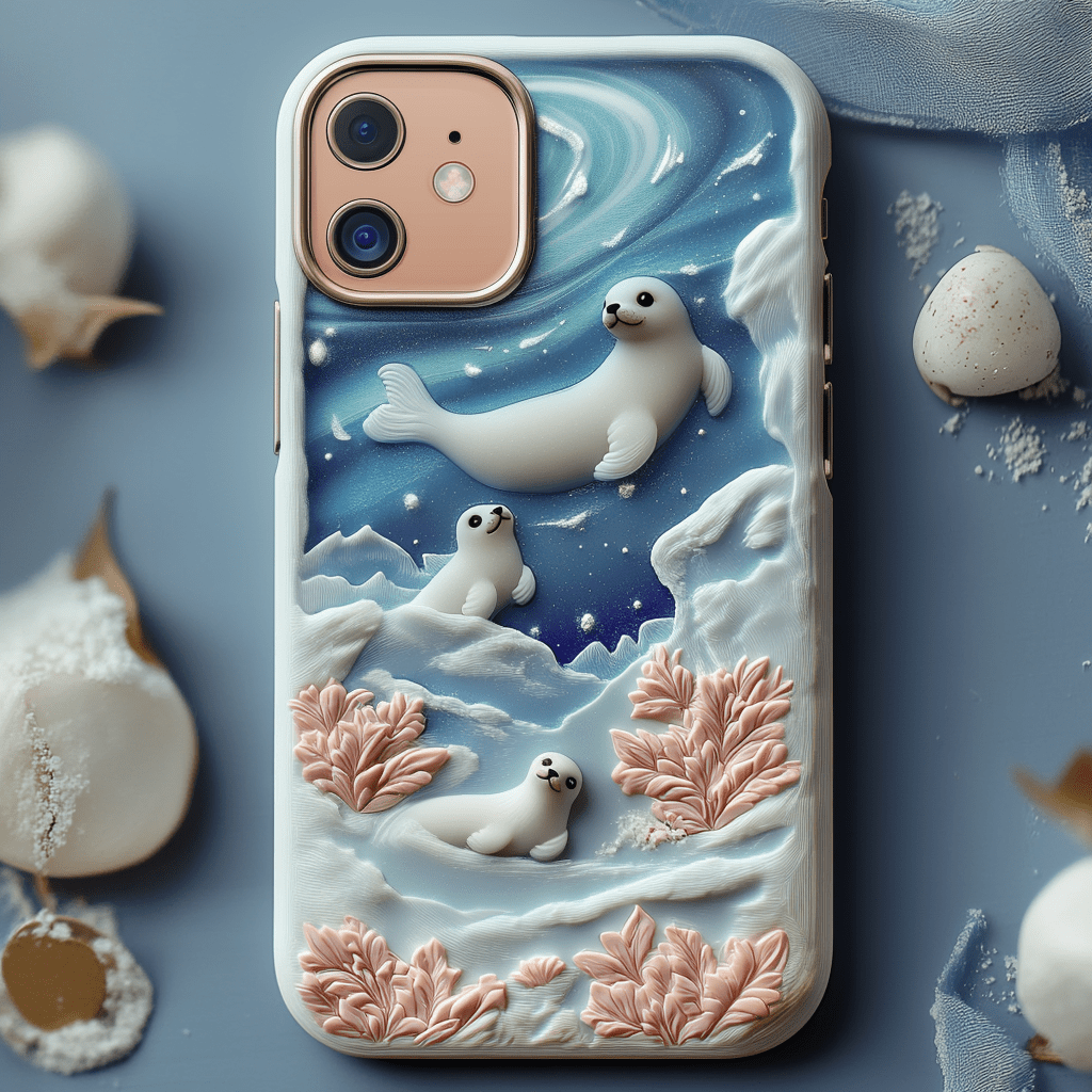 Three seals, iPhone, Pixel, Samsung