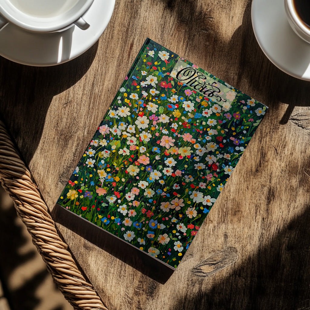 Wildflower Hardcover Personalized Diary, Customized Notebook for Women