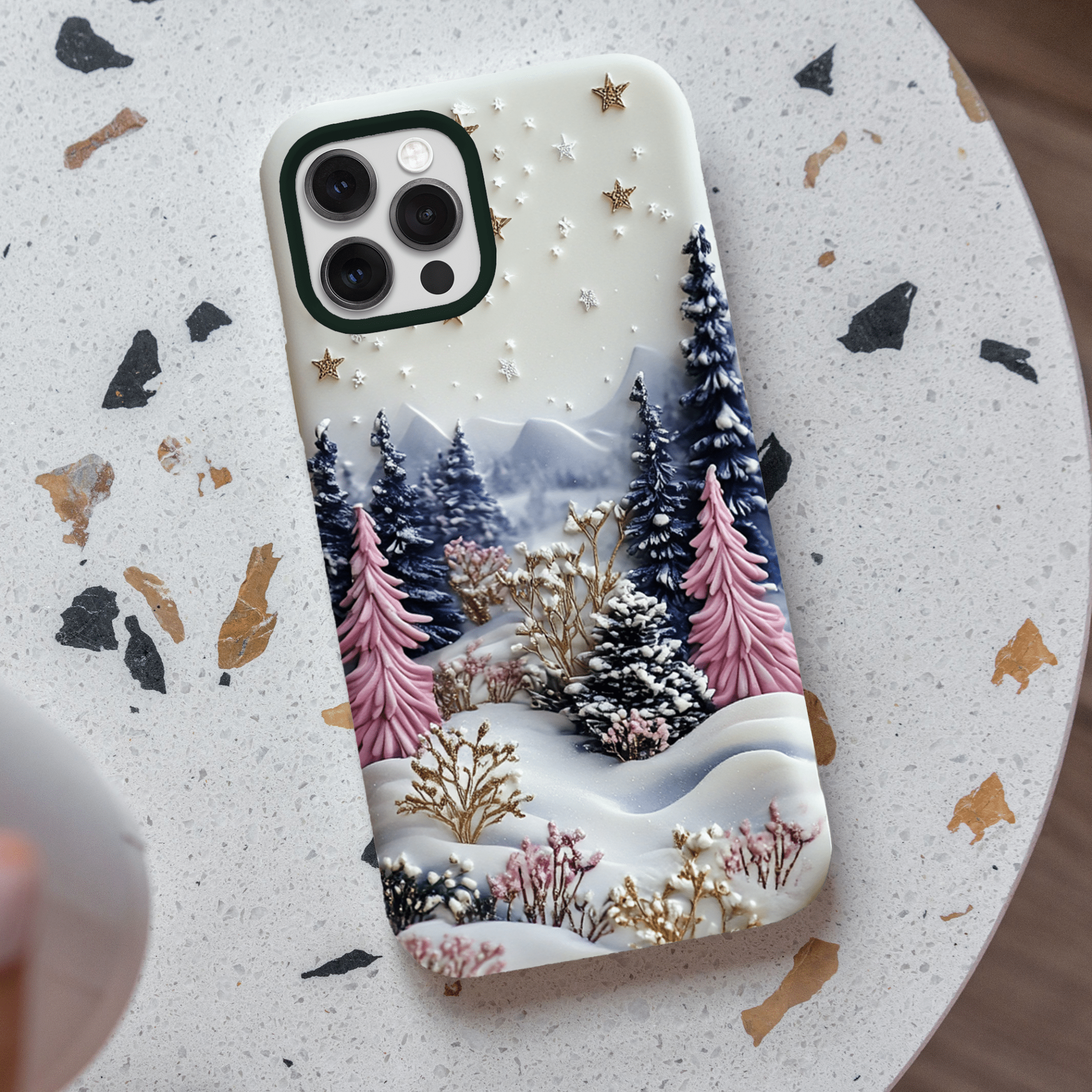 Winter tree shadows phone cases, multiple styles available, iPhone, Pixel, Samsung