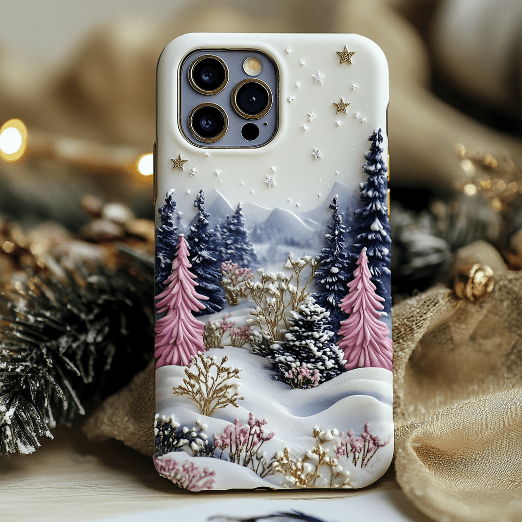 Winter tree shadows phone cases, multiple styles available, iPhone, Pixel, Samsung