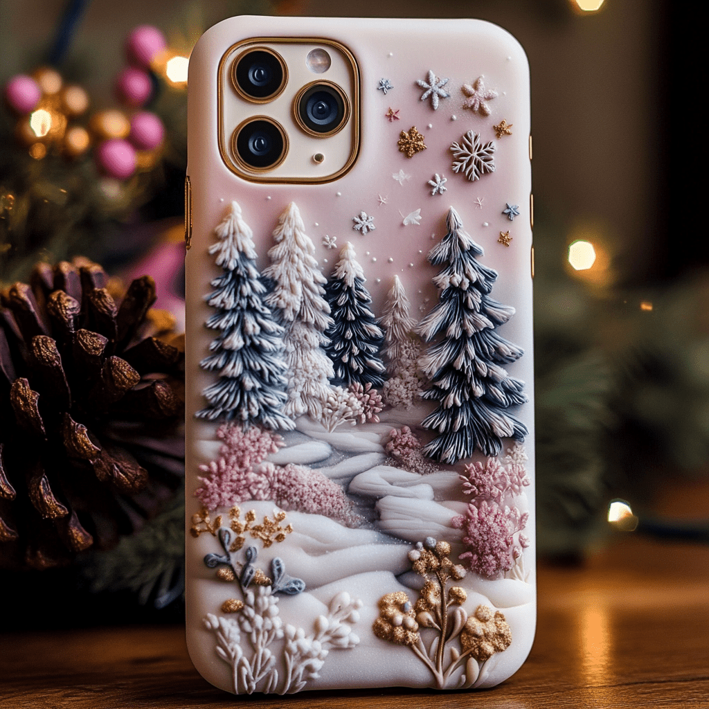 Winter tree shadows phone cases, multiple styles available, iPhone, Pixel, Samsung