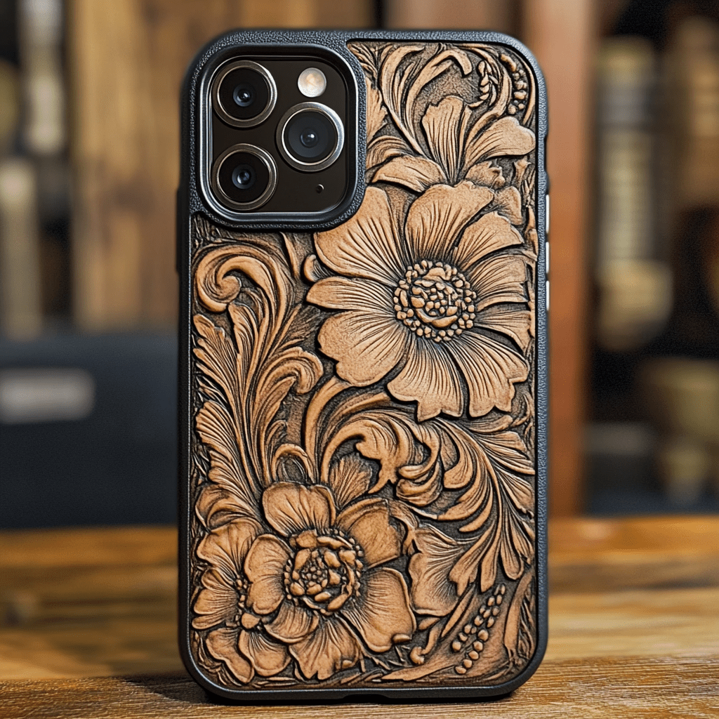 Wooden Sunflower phone case, multiple styles to choose from, iPhone, Pixel, Samsung